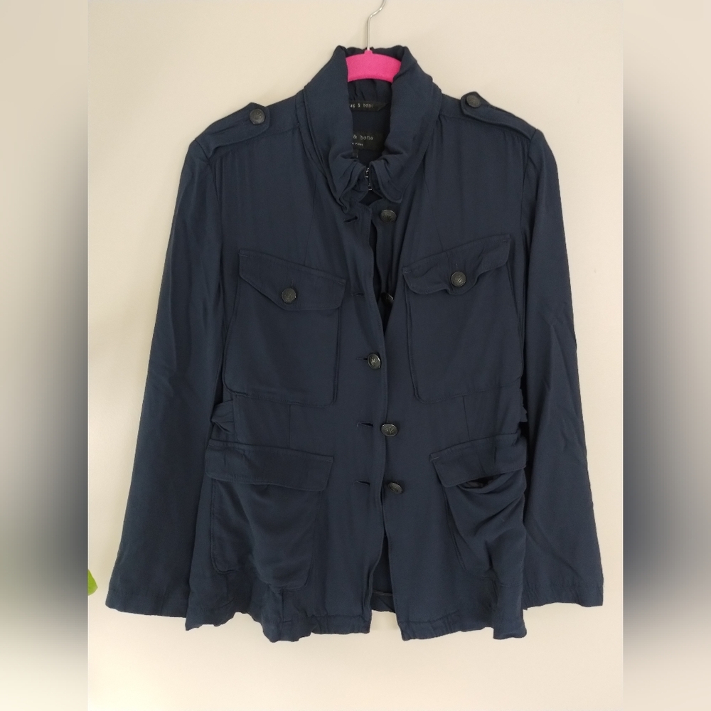 Rag & Bone Navy Utility Jacket 4